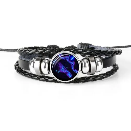 Classy Men Zodiac Symbol Bracelet