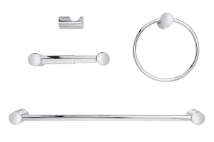 Clearwater Chrome Bathroom Hardware Set