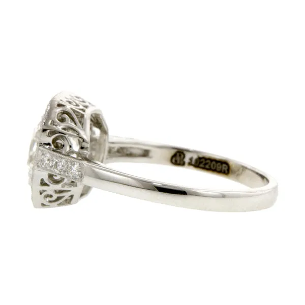 Cushion Halo Ring, Cushion 1.90ct