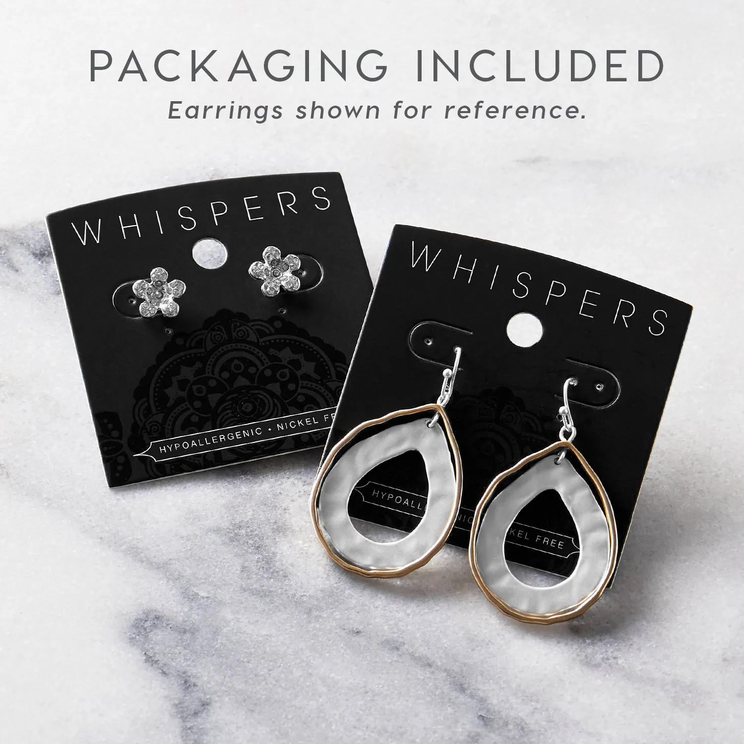 Dew Drop Earrings - Black/Silver