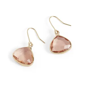 Dew Drop Earrings - Peach/Gold