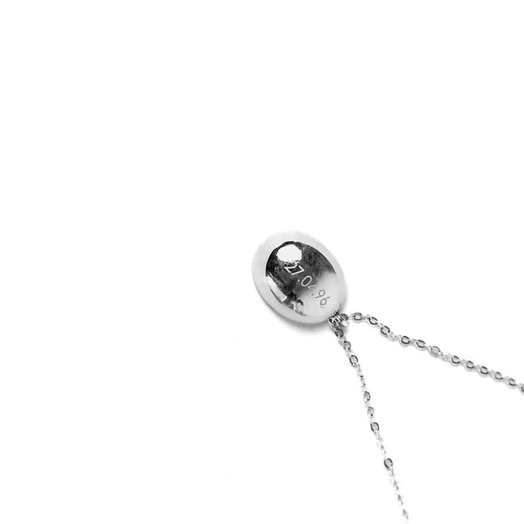 Dome Date Engraved Necklace - Sterling Silver