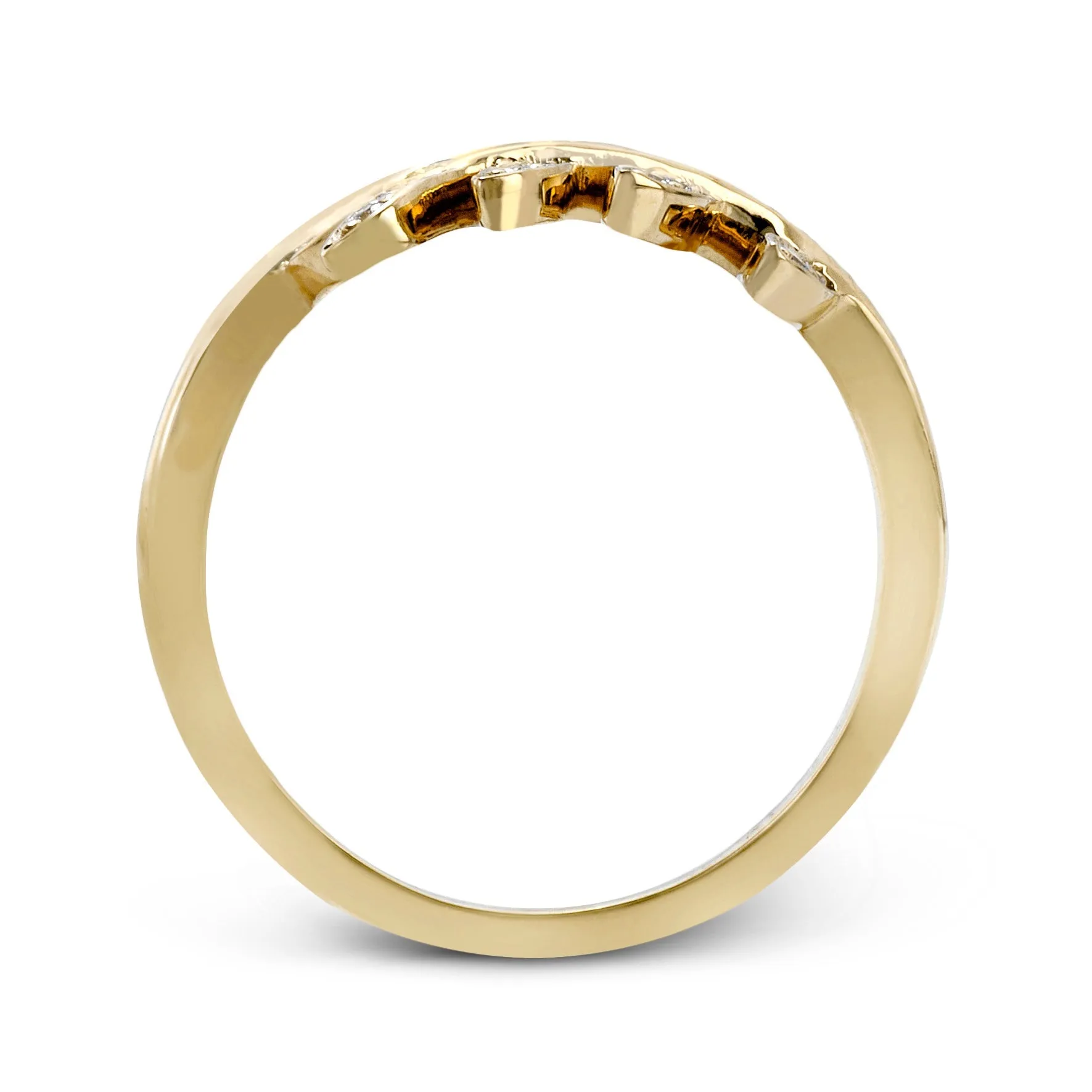 Fallen Leaves Fashion Ring In 18k Gold With Diamonds