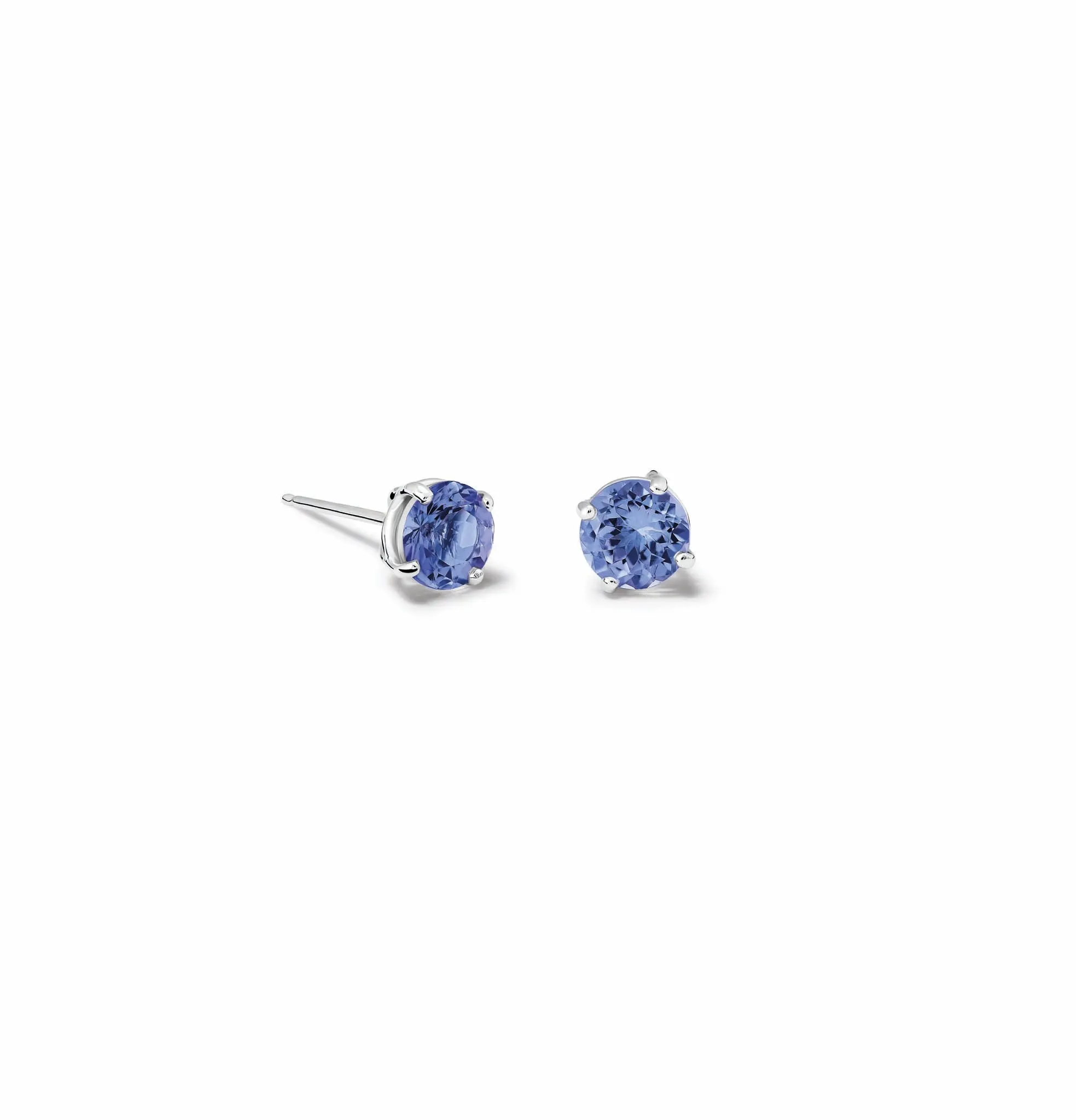 Finita Stud Earrings 18ct White Gold - Tanzanite