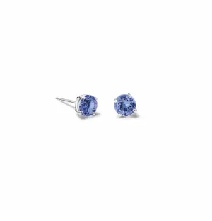 Finita Stud Earrings 18ct White Gold - Tanzanite