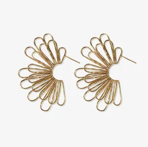 Florence Fanned Layered Loop Earrings | Ink   Alloy