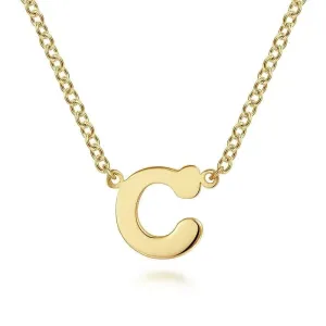 Gabriel & Co. Yellow Gold Initial Necklace