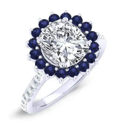 Gazania - Cushion Moissanite Engagement Ring