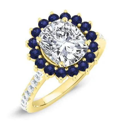 Gazania - Cushion Moissanite Engagement Ring