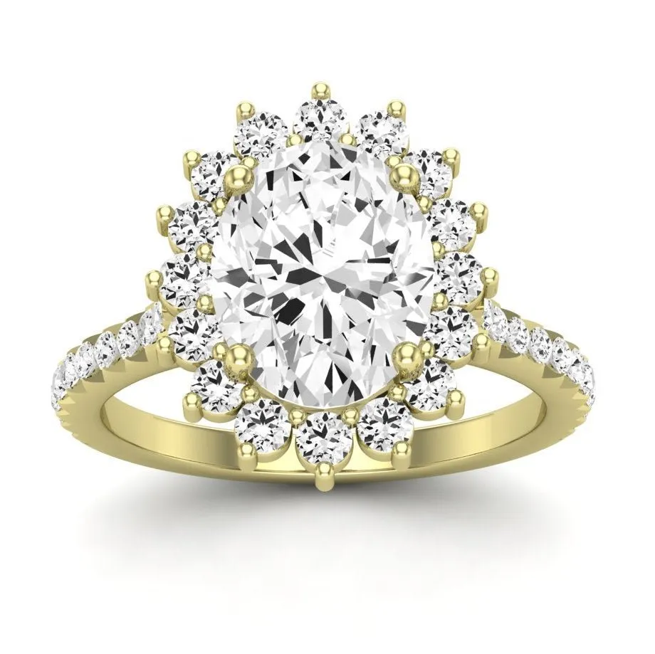 Gazania - Oval Lab Diamond Engagement Ring (IGI Certified)