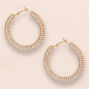 Glam Gold Shimmering Hoop Earrings: Bold Elegance for Every Occasion