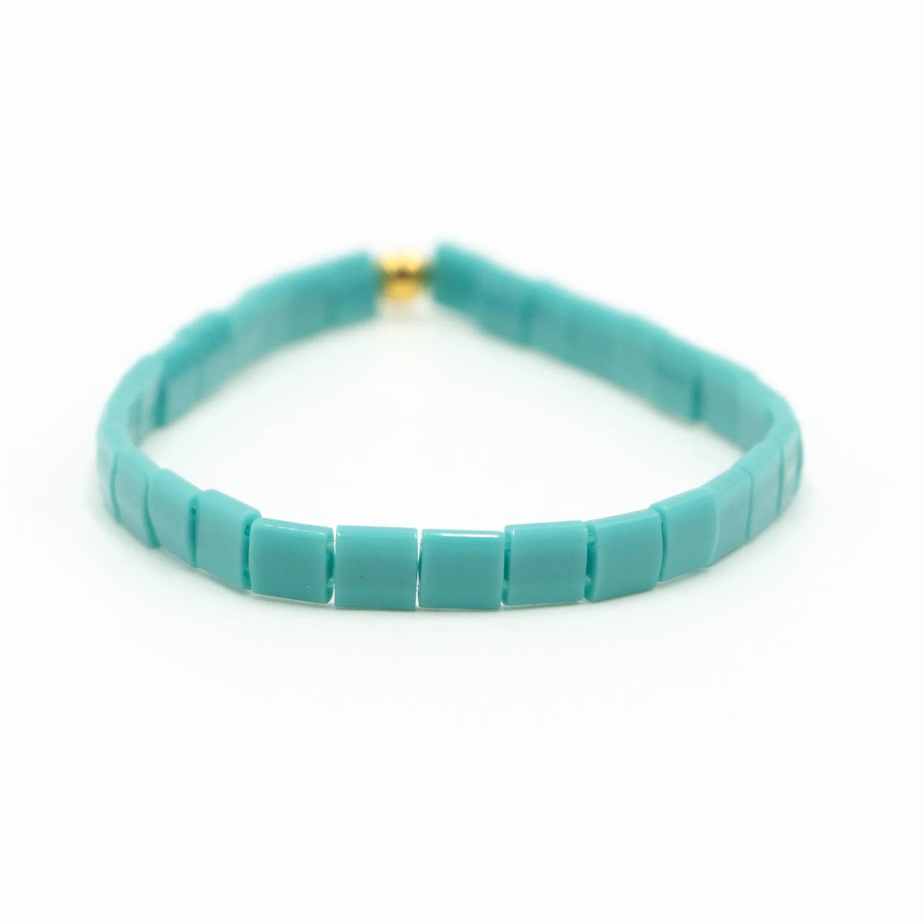 GLOSSY TEAL - Tila Bead Bracelet | Single