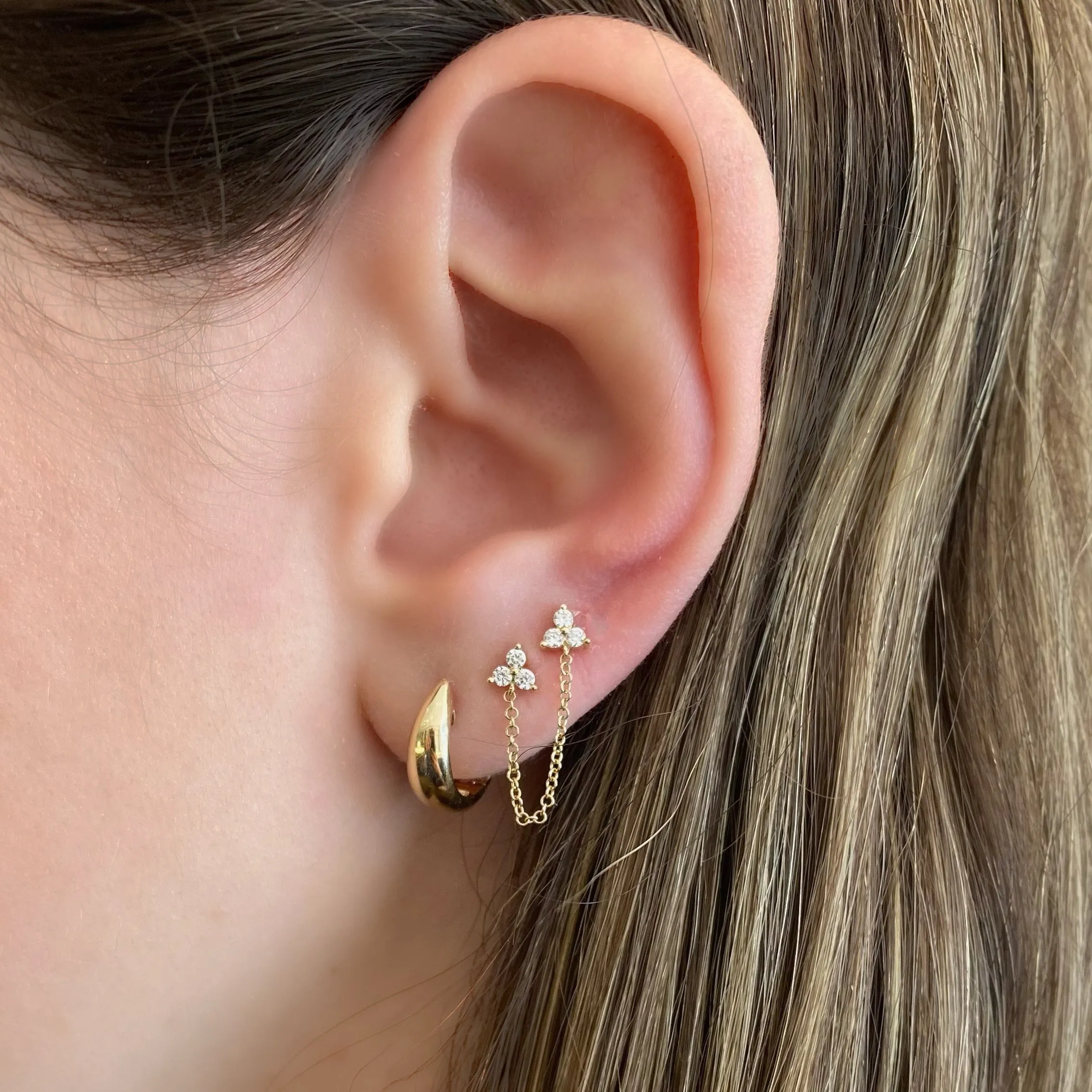 Gold Bold Huggie Earrings