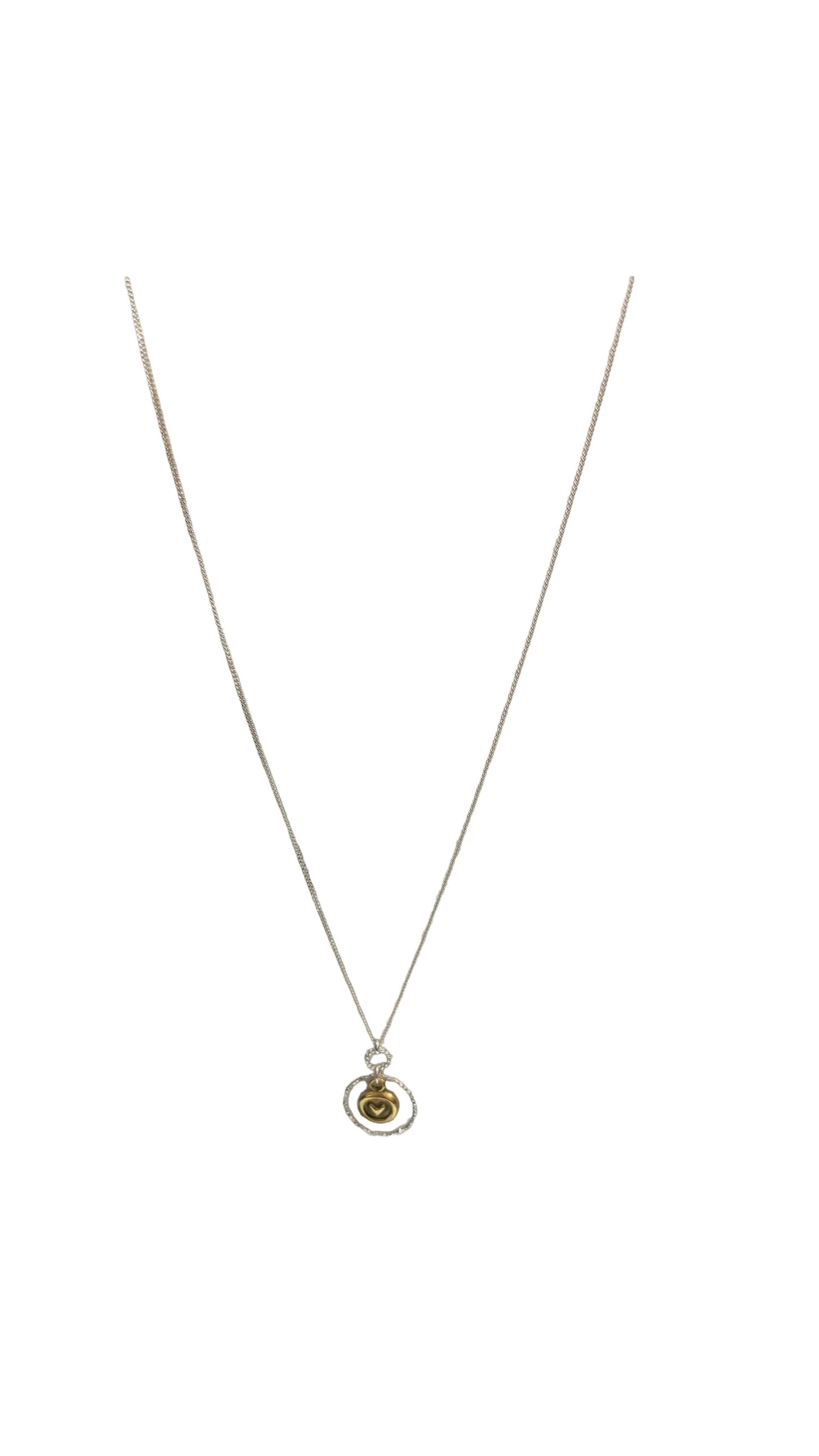 GOLD HEART DROP NECKLACE