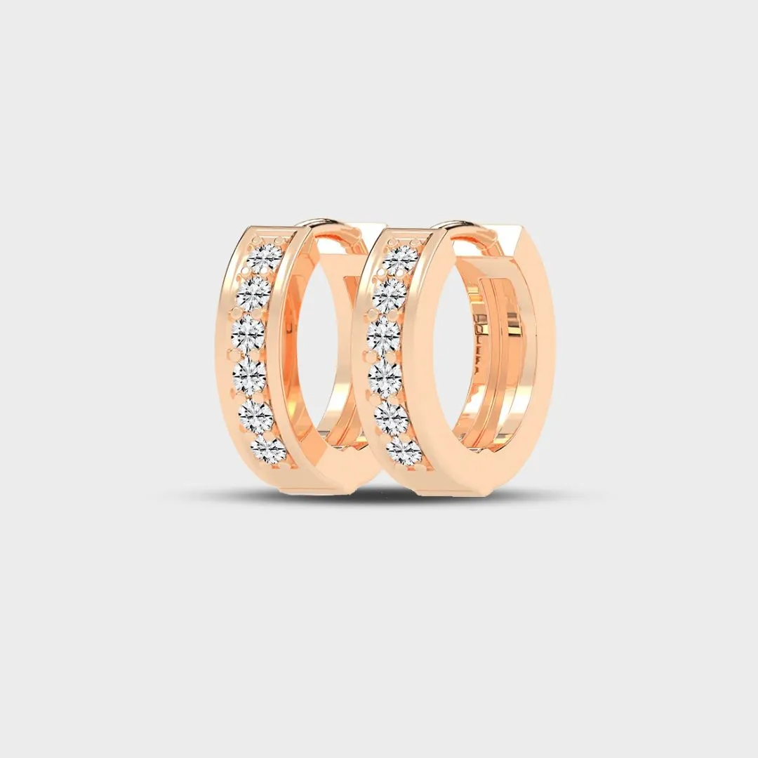 Golden Glow diamond Gold hoops