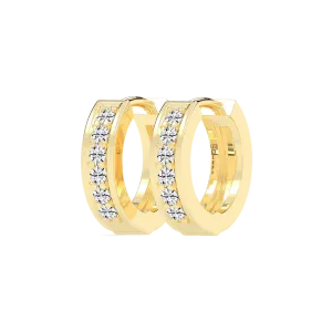 Golden Glow diamond Gold hoops