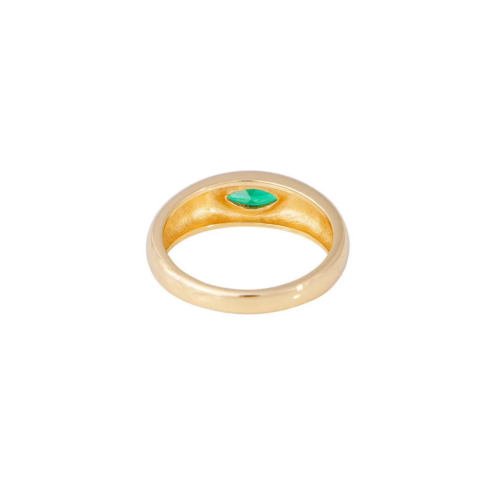 GREEN MARQUISE RING