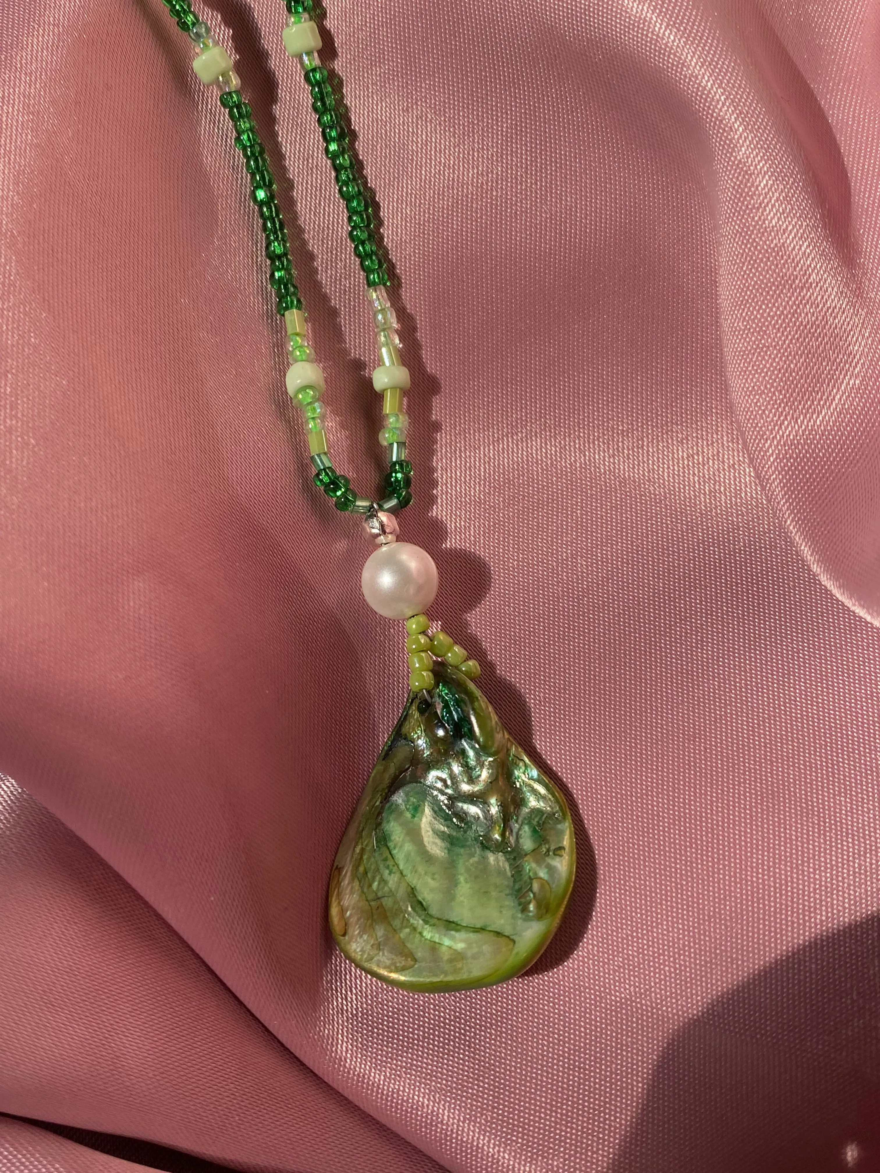 Green Pearl Necklace