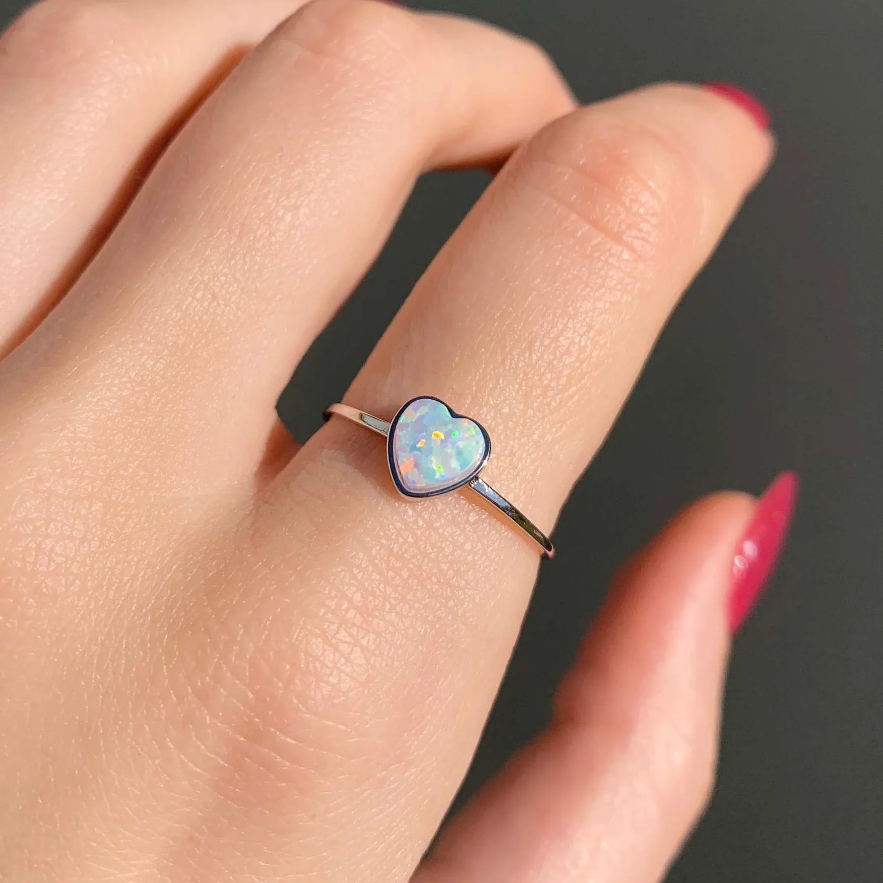 Heart Opal Ring