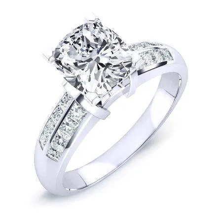 Heather - GIA Natural Cushion Diamond Engagement Ring