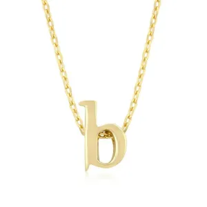 Initial B Gold Pendant