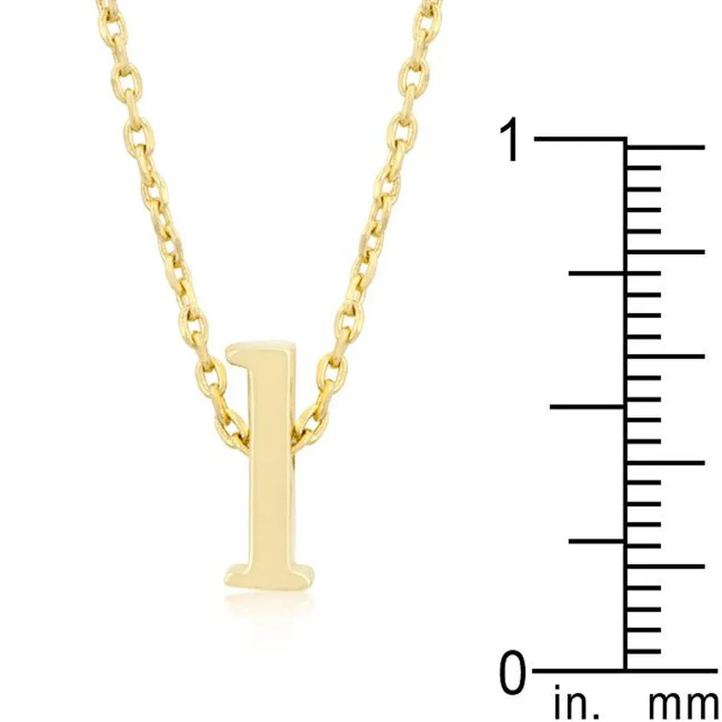 Initial L Gold Pendant