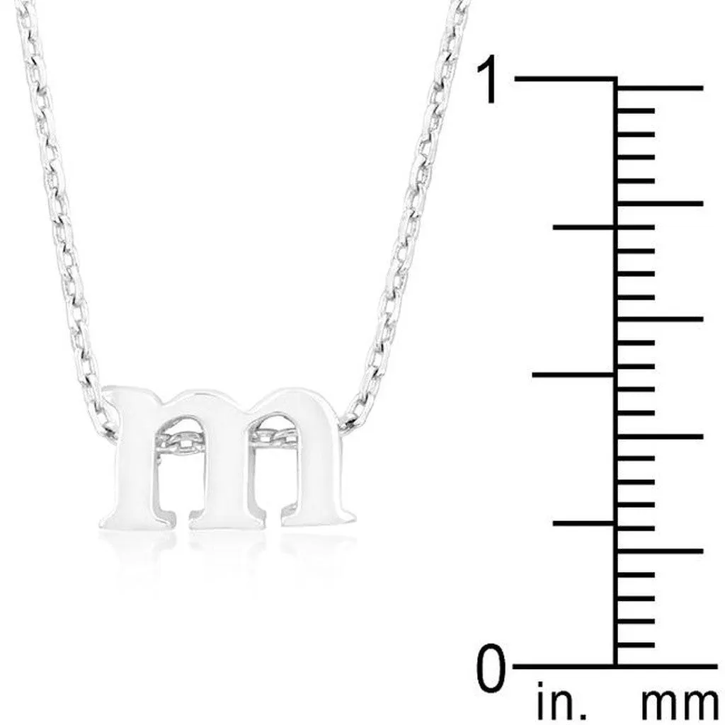 Initial M Silver Pendant