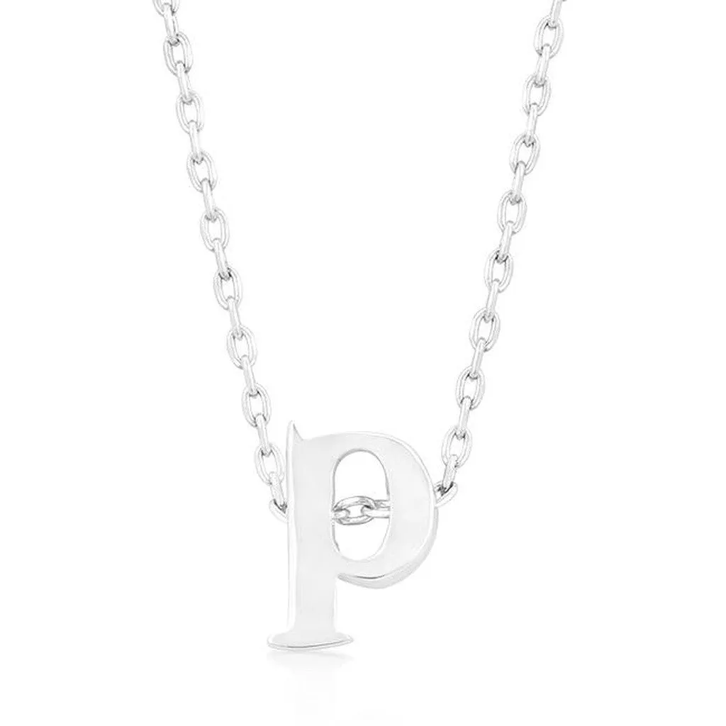 Initial P Silver Pendant