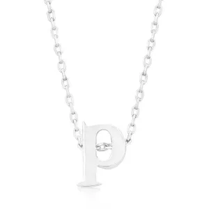 Initial P Silver Pendant