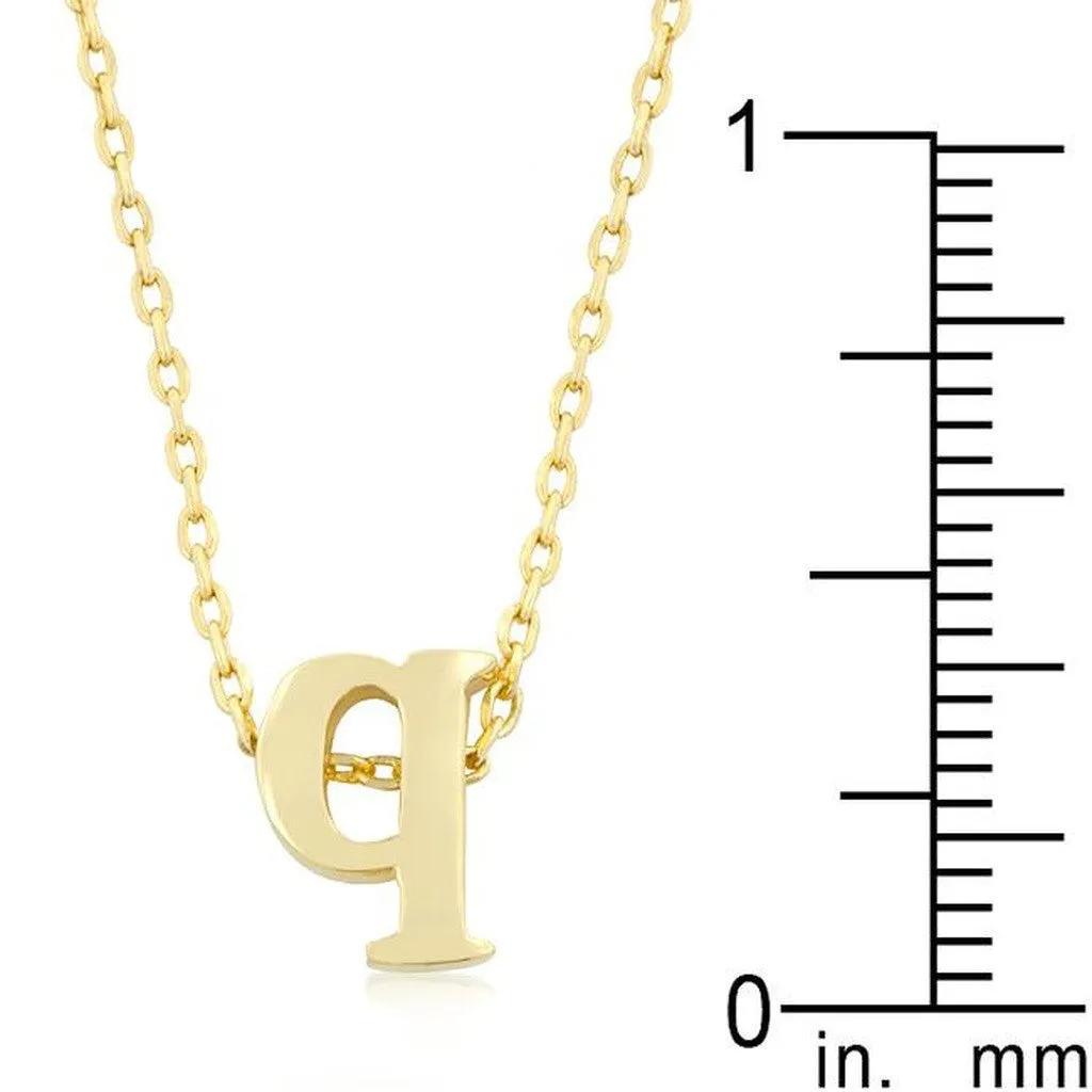 Initial Q Gold Pendant