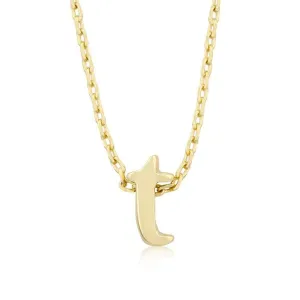 Initial T Gold Pendant