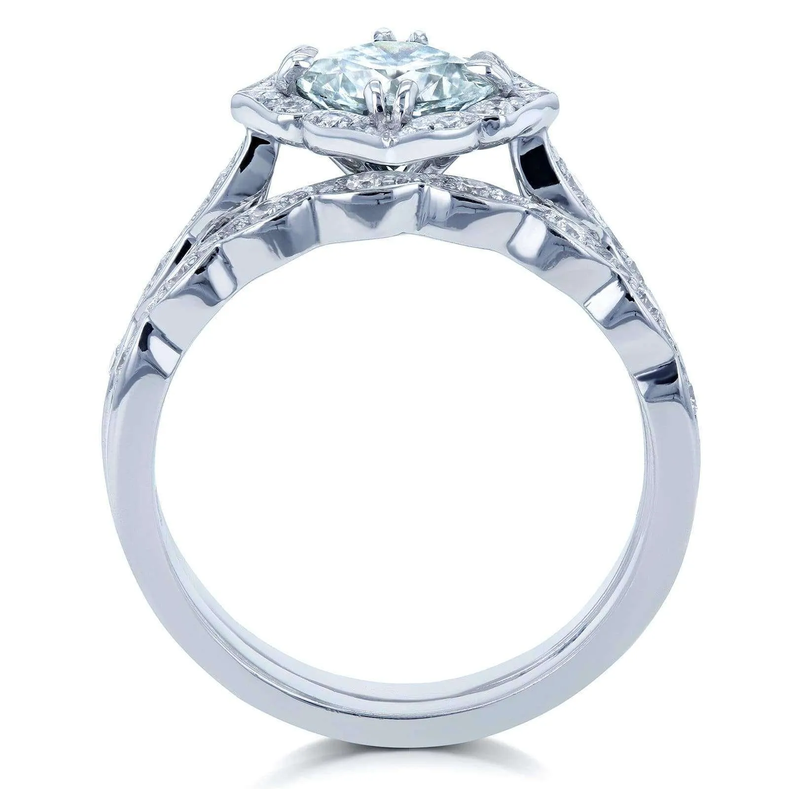 Jasmine Moissanite & Diamond Bridal Set - Forever One