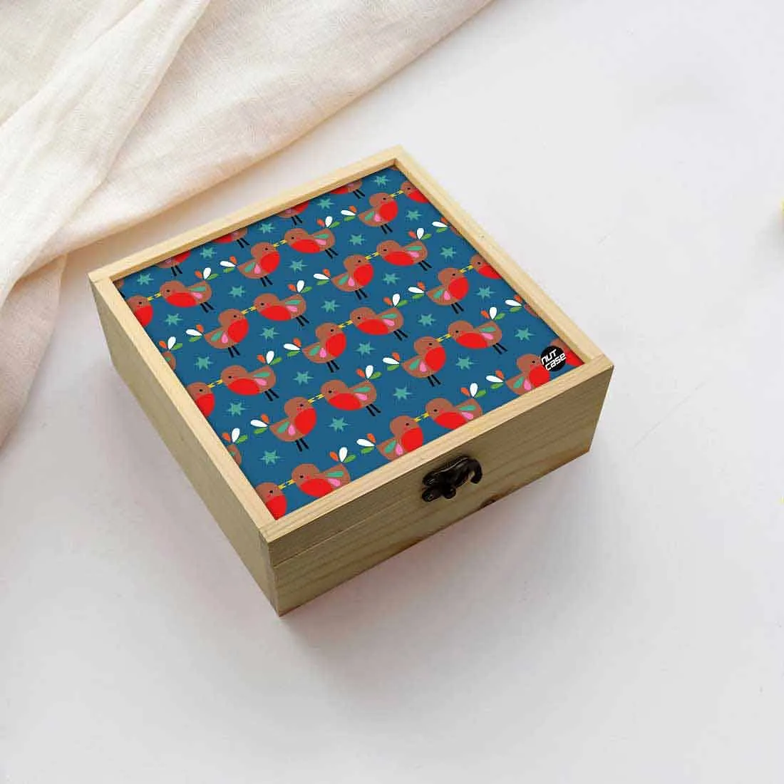 Jewellery Box Makepup Organizer -  Birds