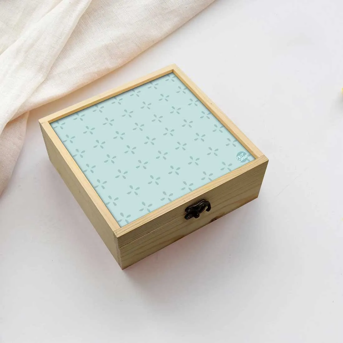 Jewellery Box Makepup Organizer -  Designer Blue Pattern