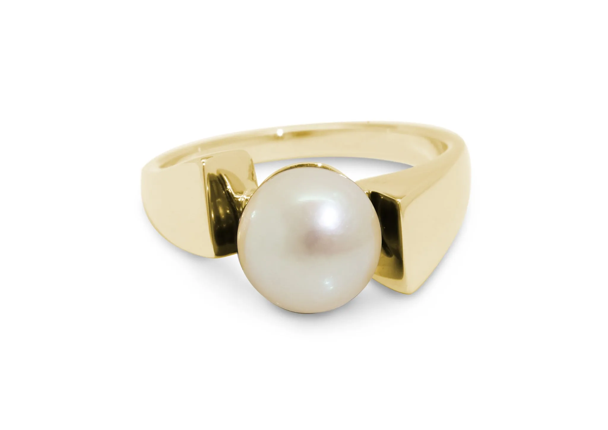 JW358 Fresh Water Pearl Ring Design, Yellow Gold