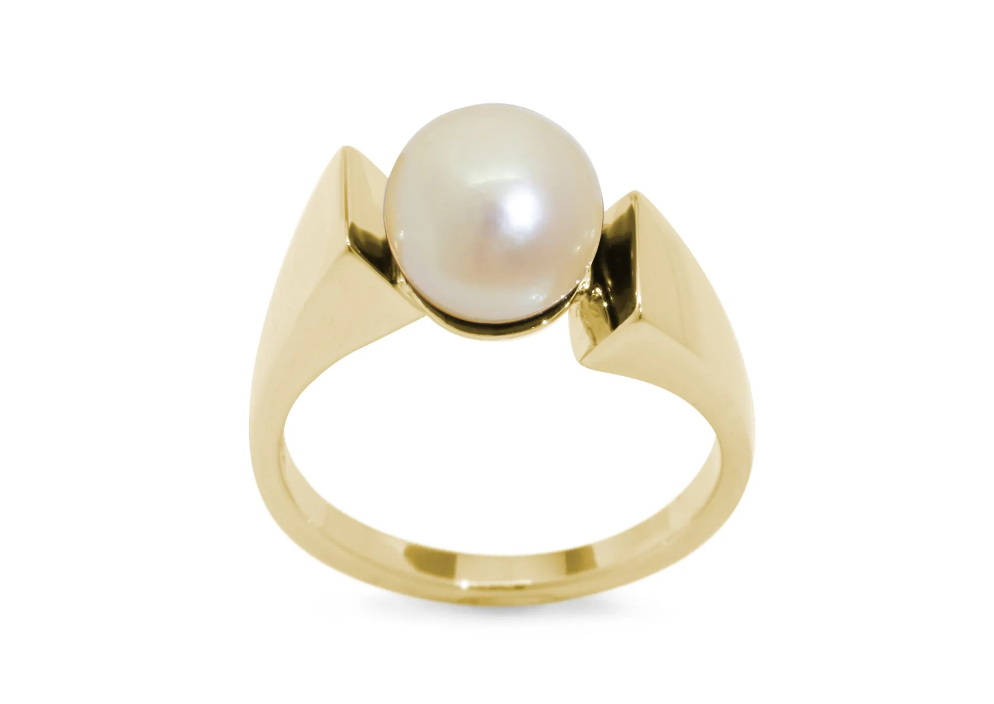 JW358 Fresh Water Pearl Ring Design, Yellow Gold