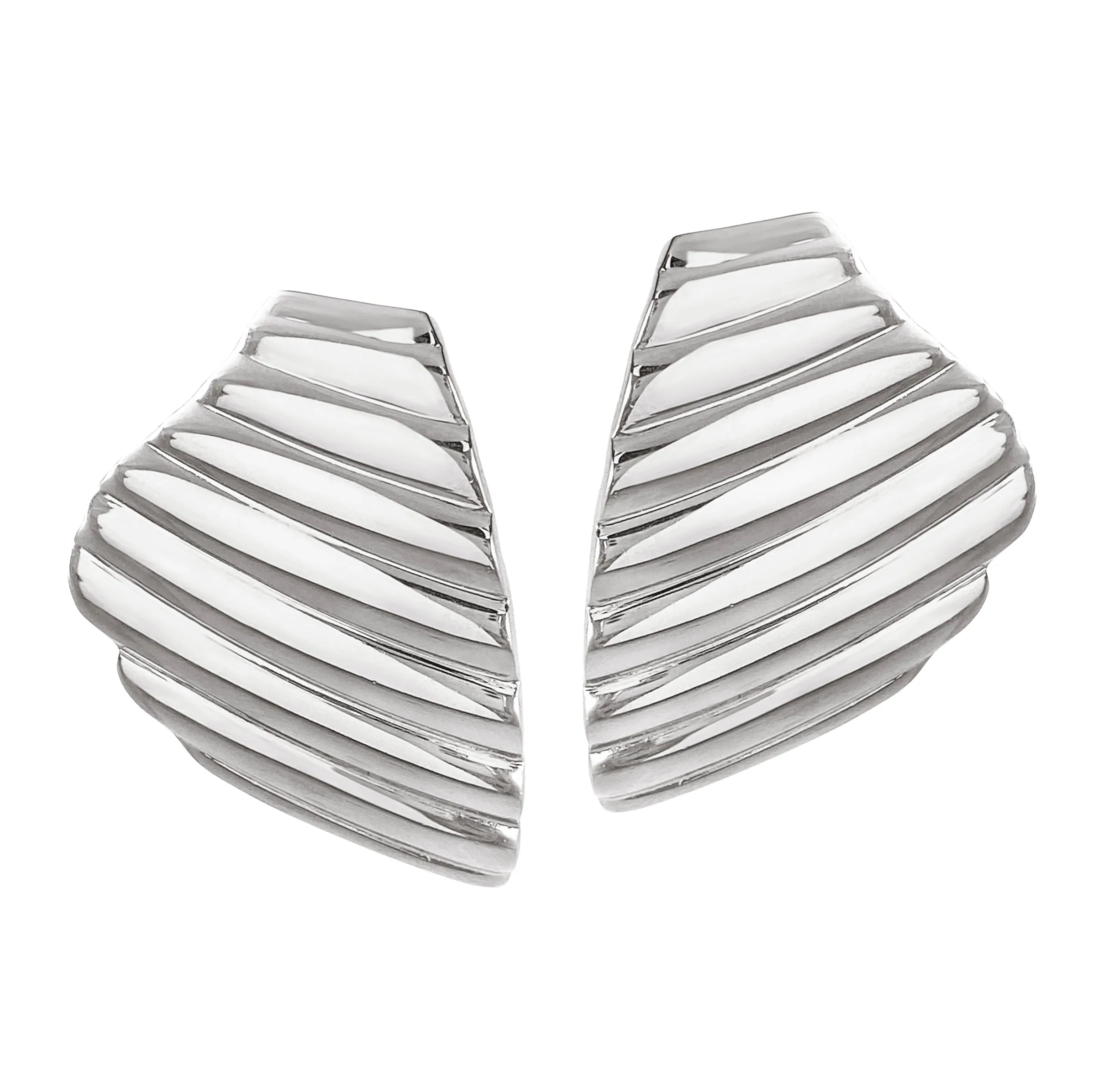 Large Sunray Studs - Silver