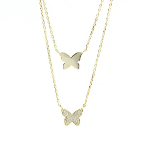 Layered Butterfly Necklace