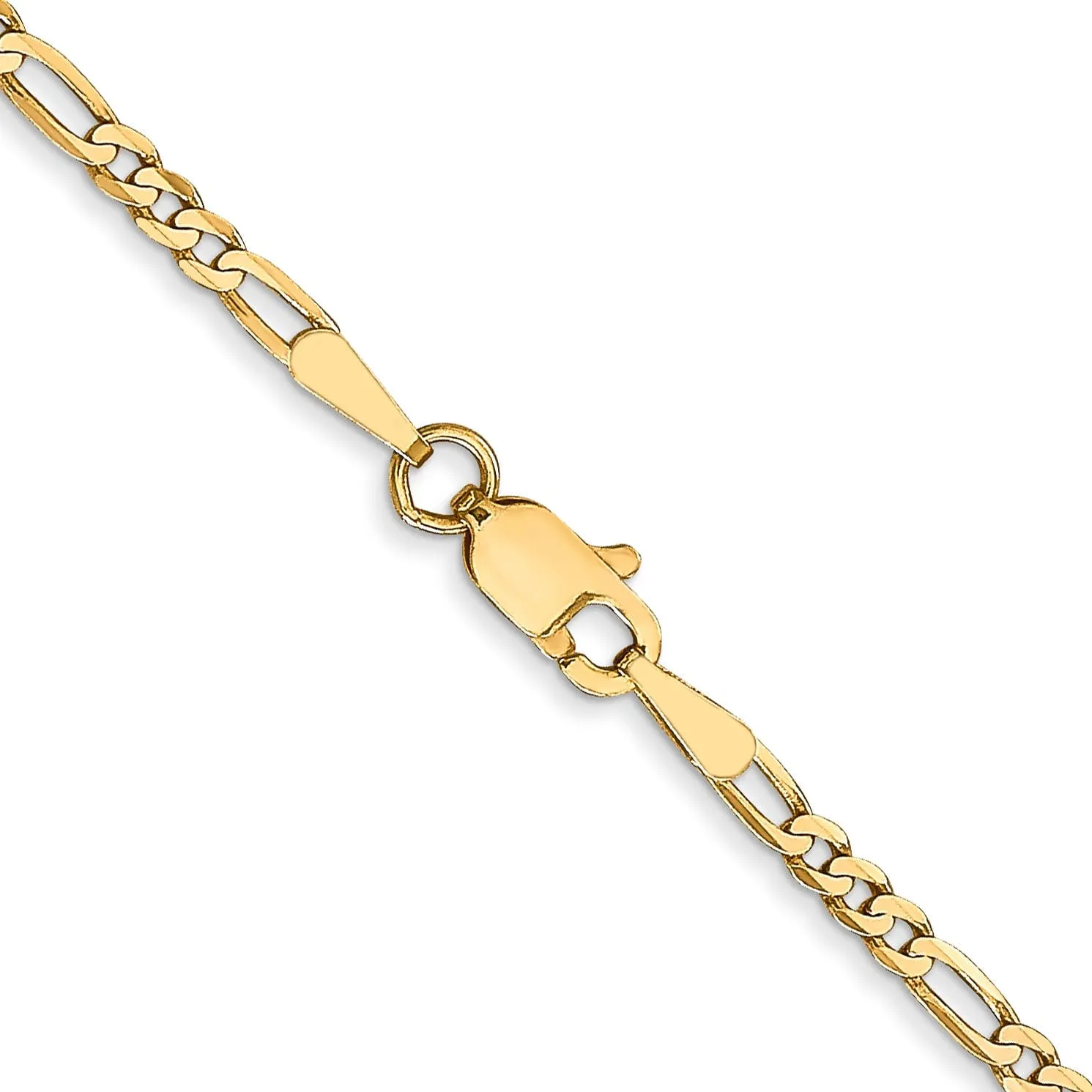 Leslie 14k Yellow Gold 2.25mm Flat Figaro Chain