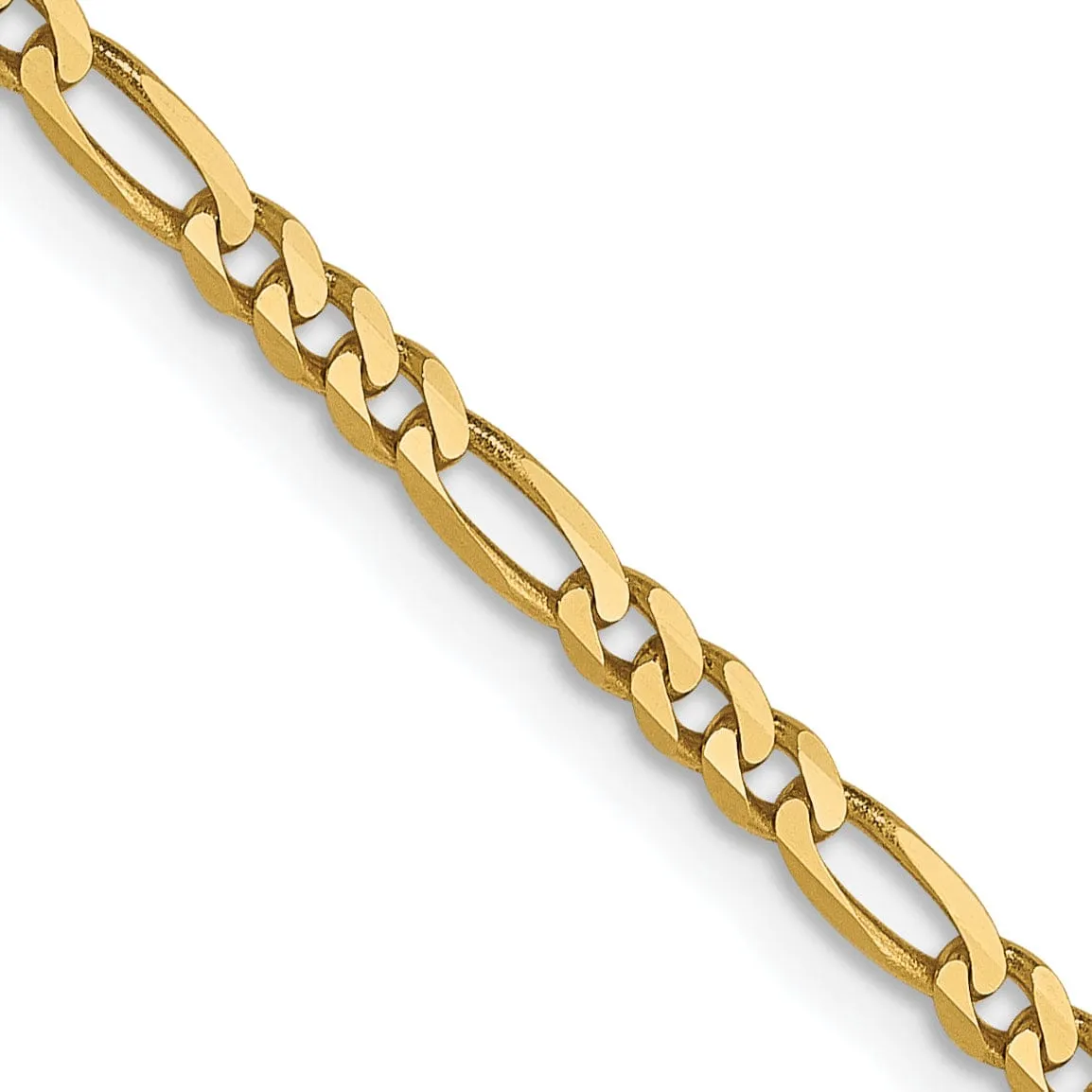 Leslie 14k Yellow Gold 2.25mm Flat Figaro Chain