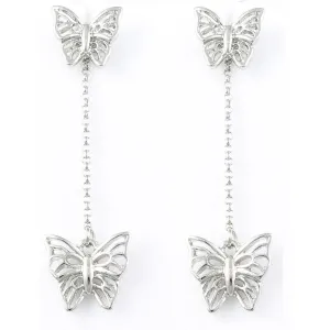 Lila Jewellery Butterfly Long Drop Earrings