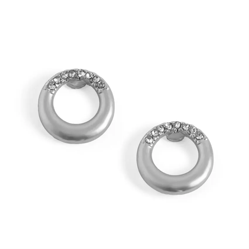 Matte Stud Earrings - Silver