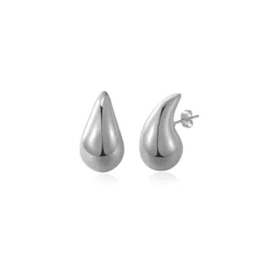 Mini Bold Tear Drop Studs | Sterling Silver