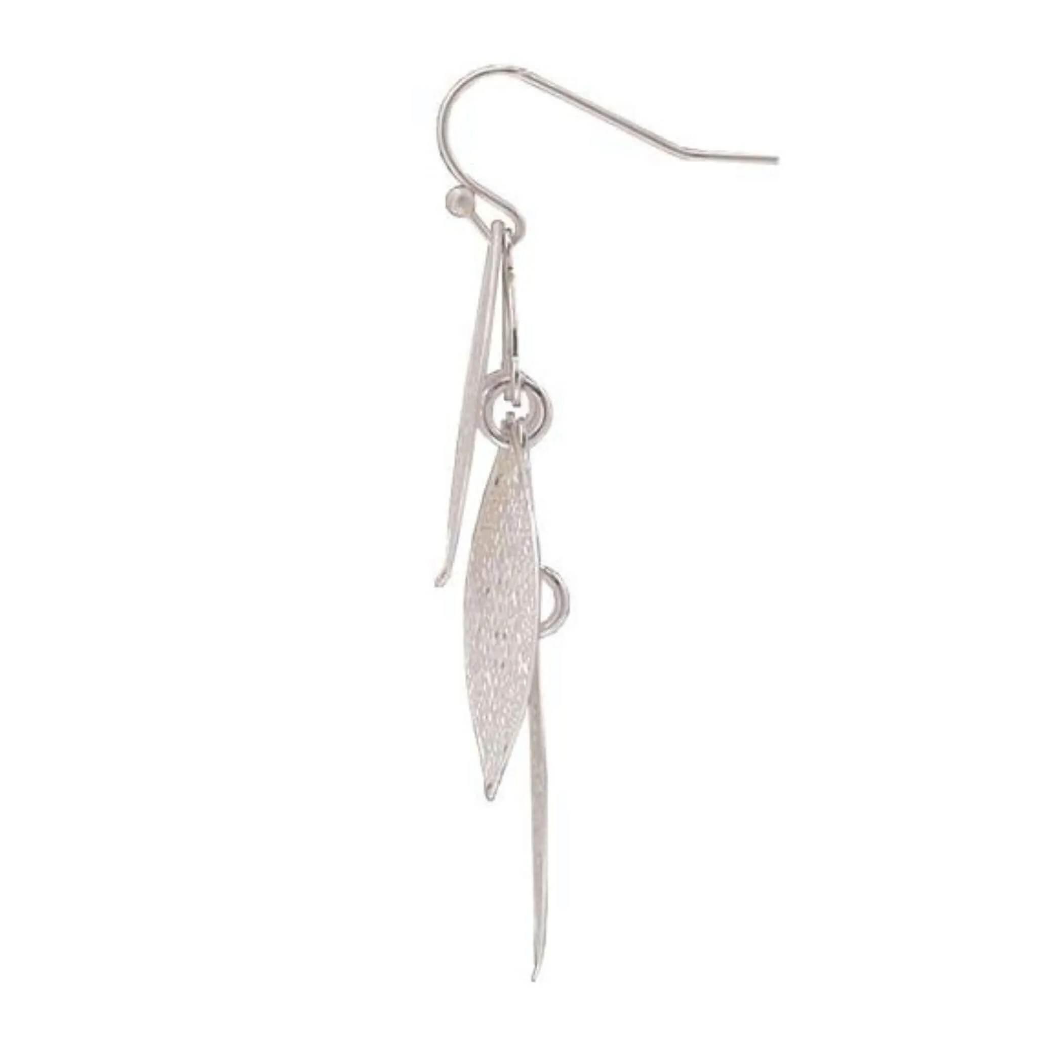 Multi-Layer Filigree Silver Leaf Chandelier Earrings