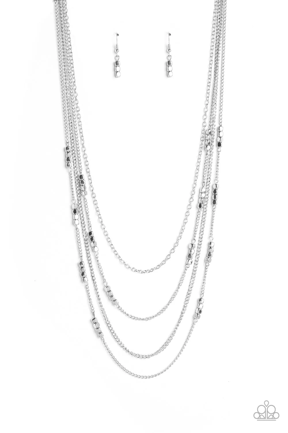 Necklaces Metallic Monarch - Silver N469