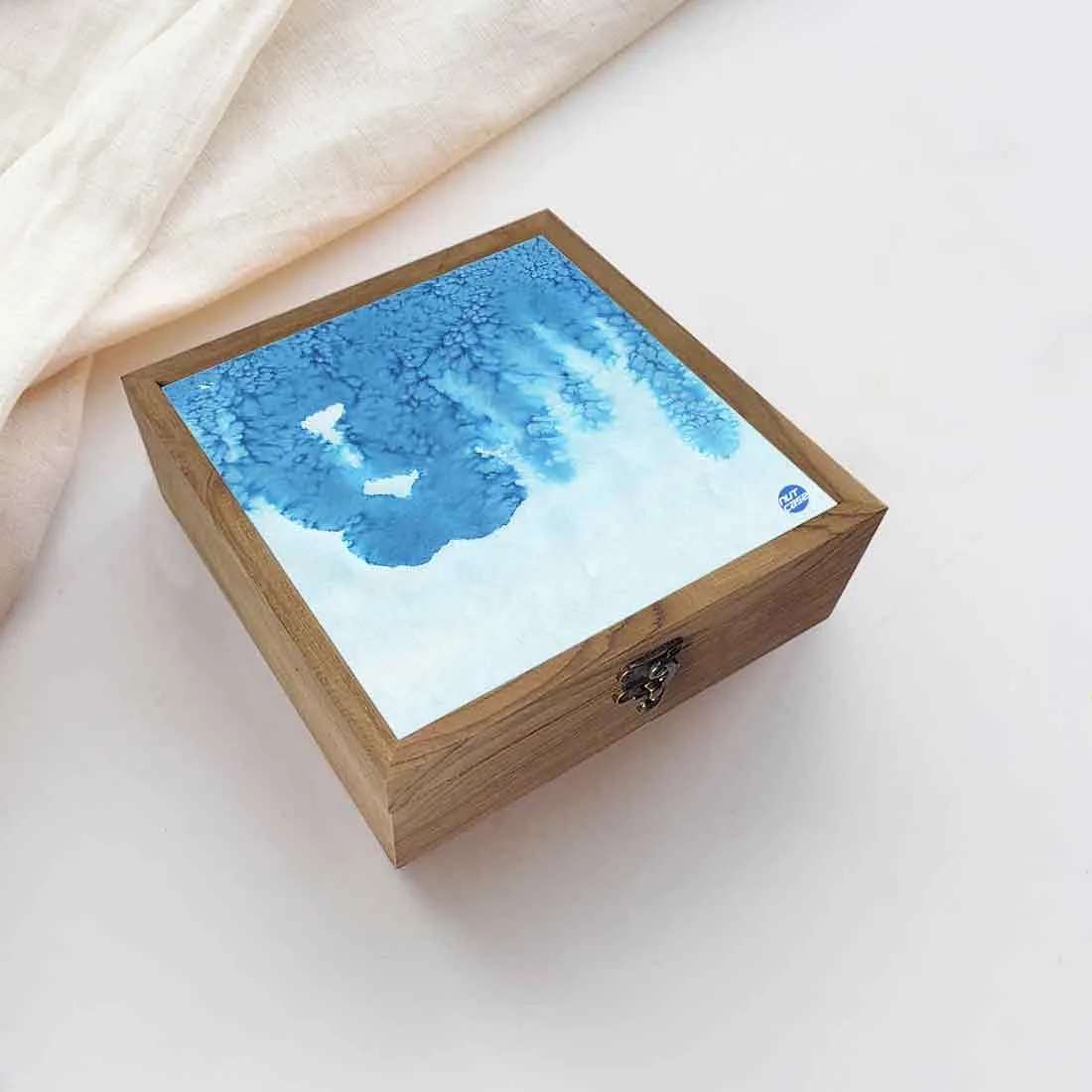 Nutcase Jewellery Box for Women Latest Design fancy - Unique Gifts -Arctic Space Blue Watercolor