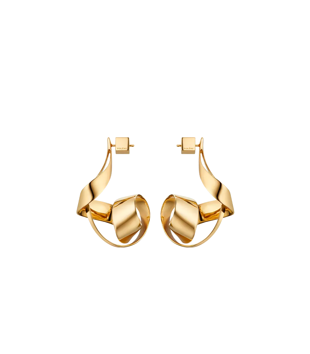 Éole Spiral Earrings - 24 carat gold-gilded