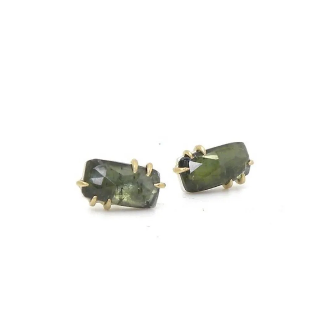 Olive Tourmaline Vanity Studs