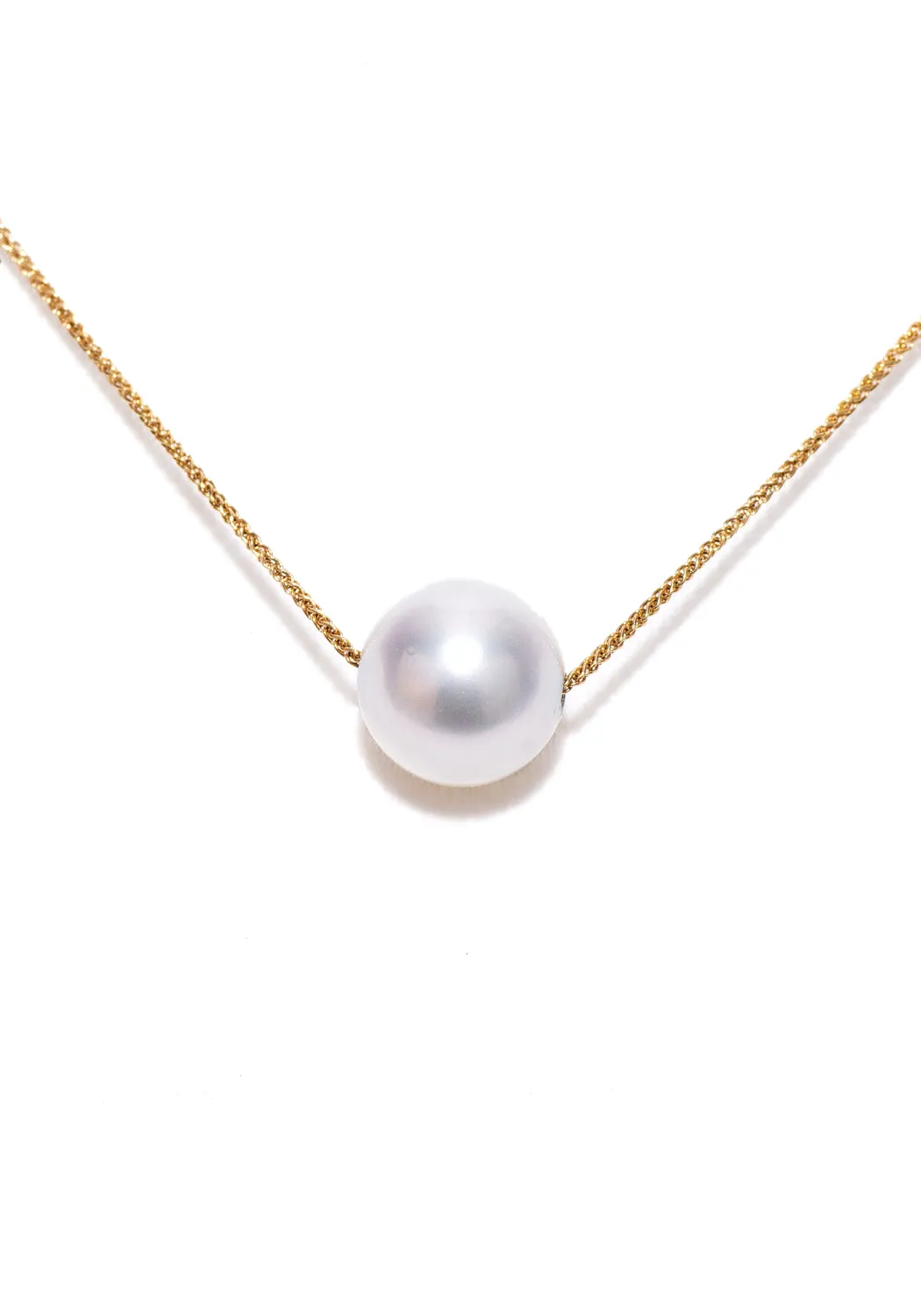 Oster Collection 18KYG Solitaire South Sea Pearl Necklace