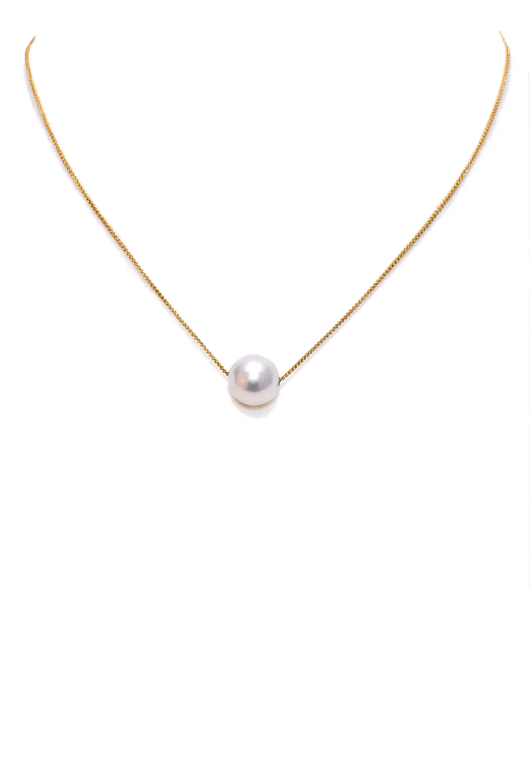 Oster Collection 18KYG Solitaire South Sea Pearl Necklace